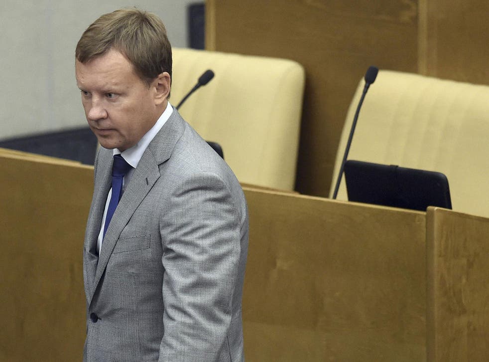 Denis Voronenkov during a session in the lower house of parliament