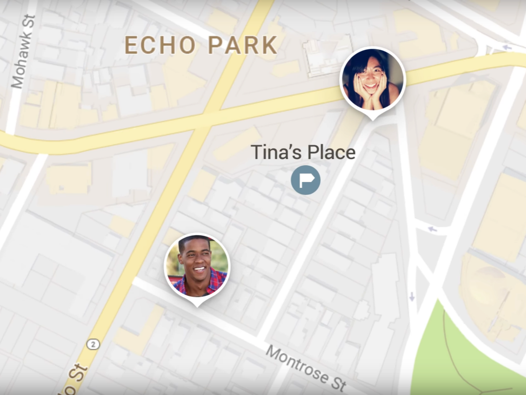 You can share your location with your contacts, but people you don't know can also gain access to the data