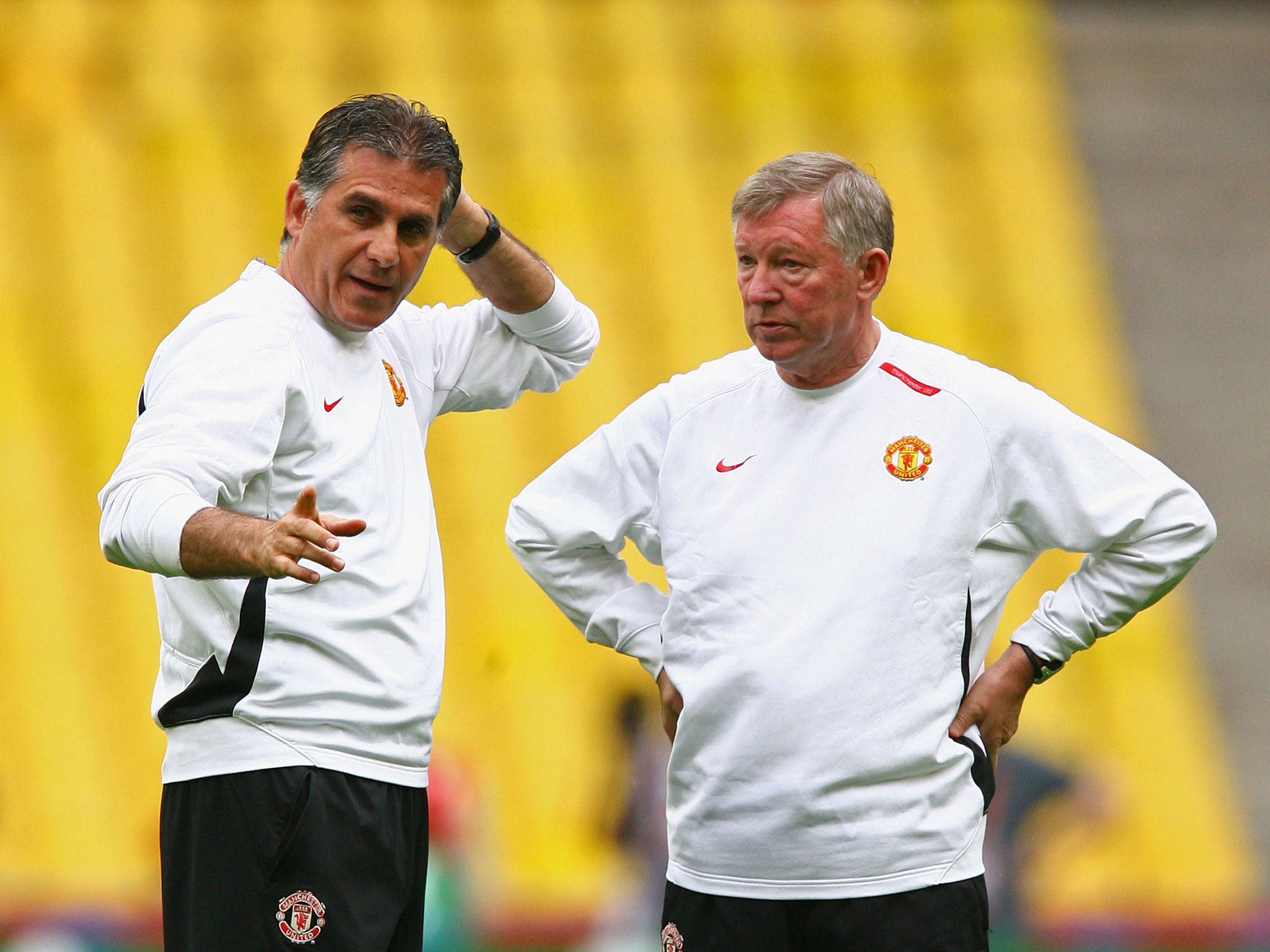 Sir Alex Ferguson was helped by Carlos Queiroz's presence
