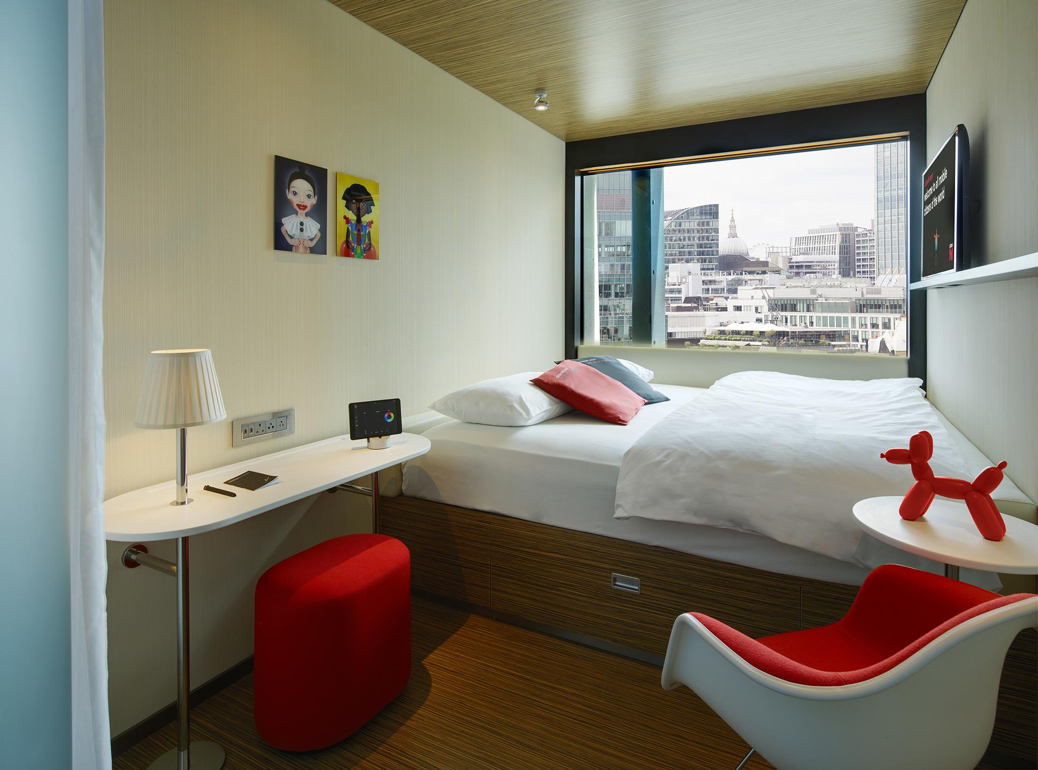 Snug: citizenM’s rooms make the most of limited space but bathroom privacy is problem