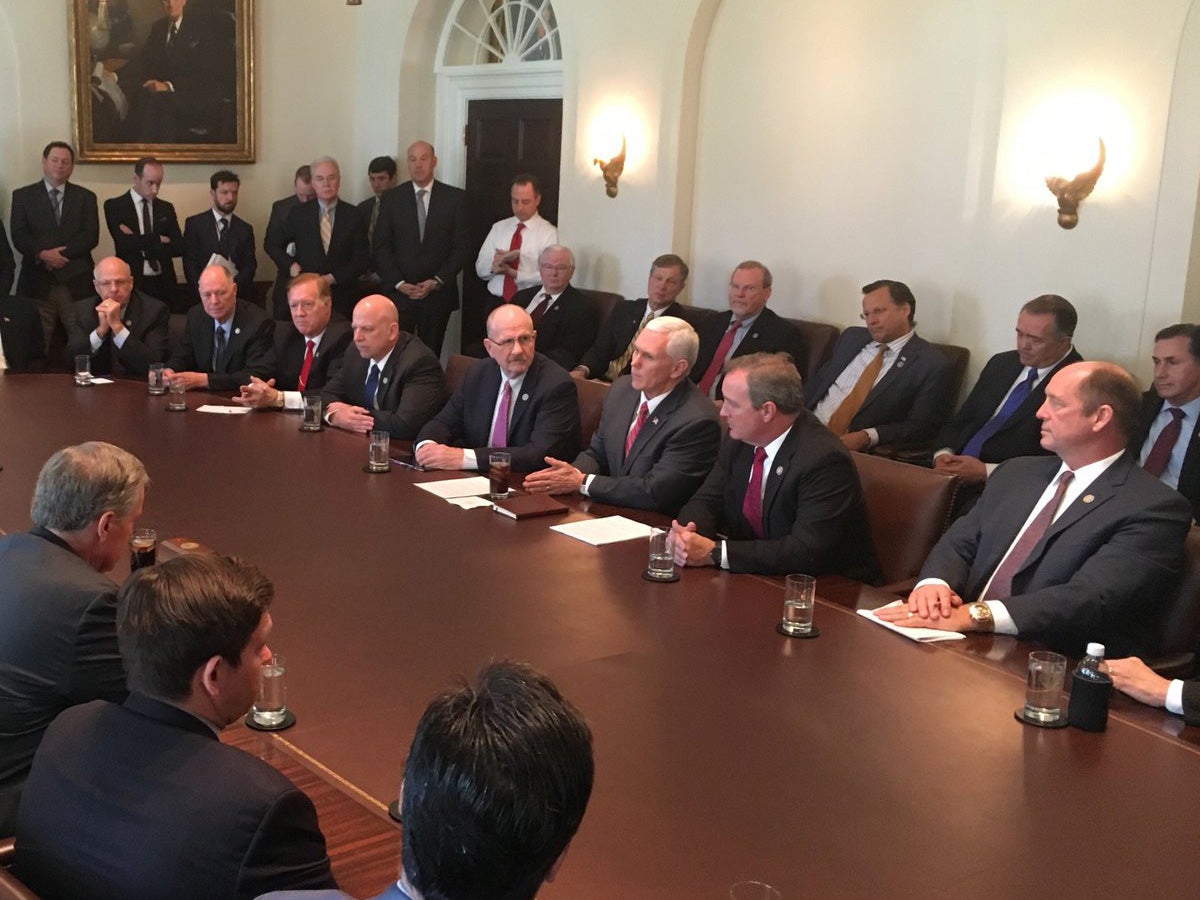 Donald Trump meets 30 men to discuss future of maternity care under new healthcare bill