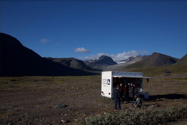 A still from Lise Autogena and Joshua Portway's film Kuannersuit; Kvanefjeld, which examinines conflicts within the community of Narsaq near the Kvanefjeld plateau in southern Greenland