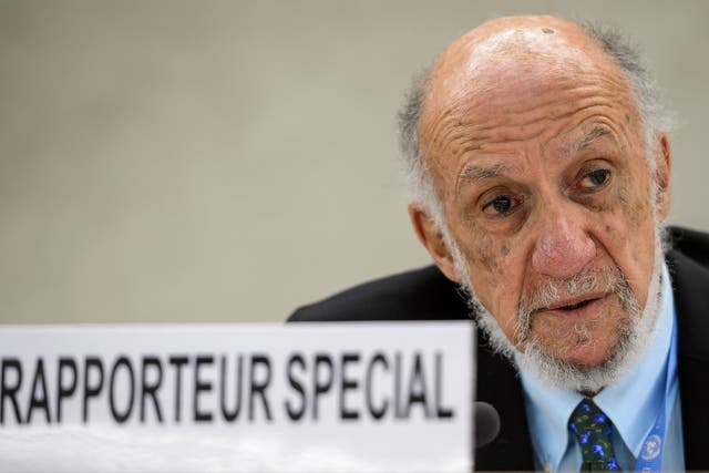 Former UN special rapporteur on the human rights situation in the Palestinian territories Richard Falk