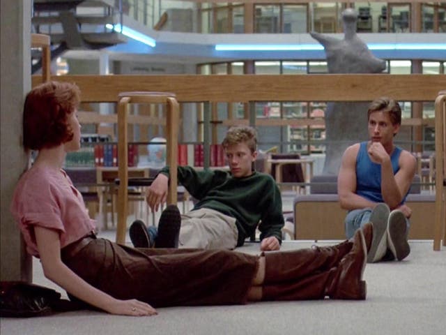 Generation X: Molly Ringwald, Anthony Michael Hall and Emilio Estevez in a scene from ‘The Breakfast Club’