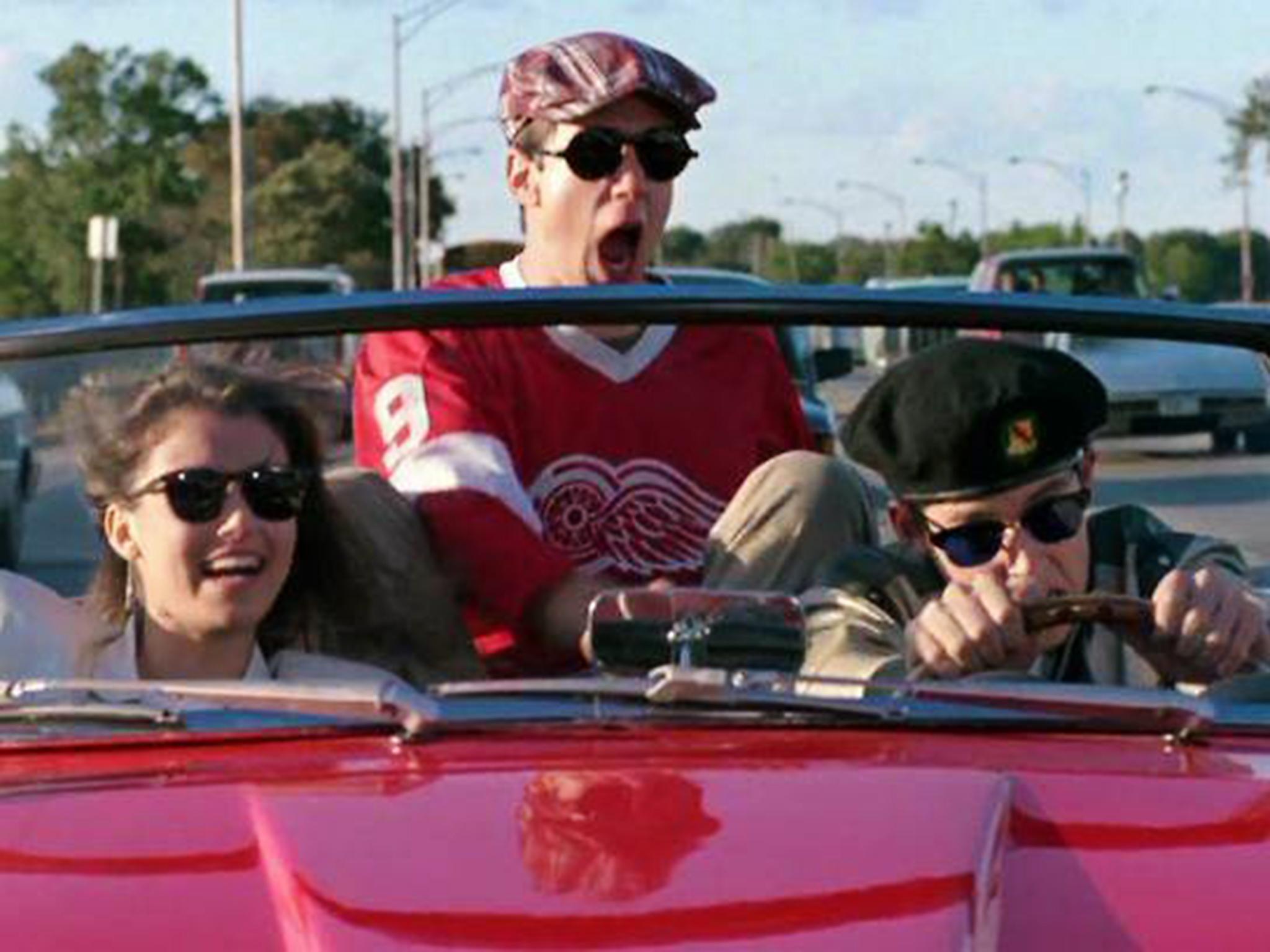 Rebel yell: Ferris Bueller takes his mates for a drive