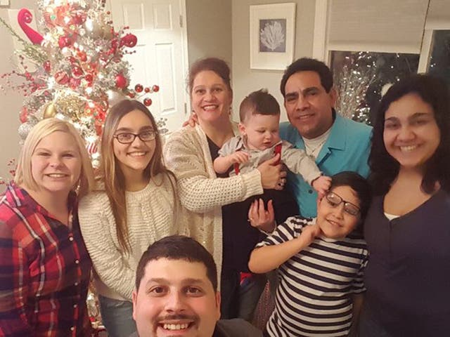 Roberto Beristain, third from right, was due to be deported on Friday