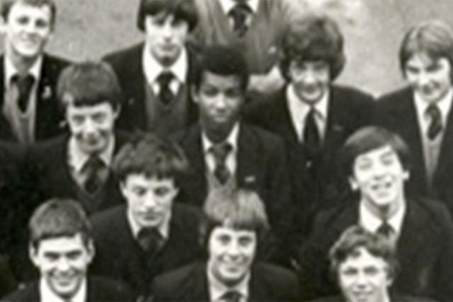 The convicted killer (centre) was remembered as an ‘all-round nice guy’ by former classmates