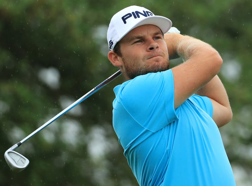 Tyrrell Hatton was knocked out of the World Match Play after reaching a play-off on Friday night