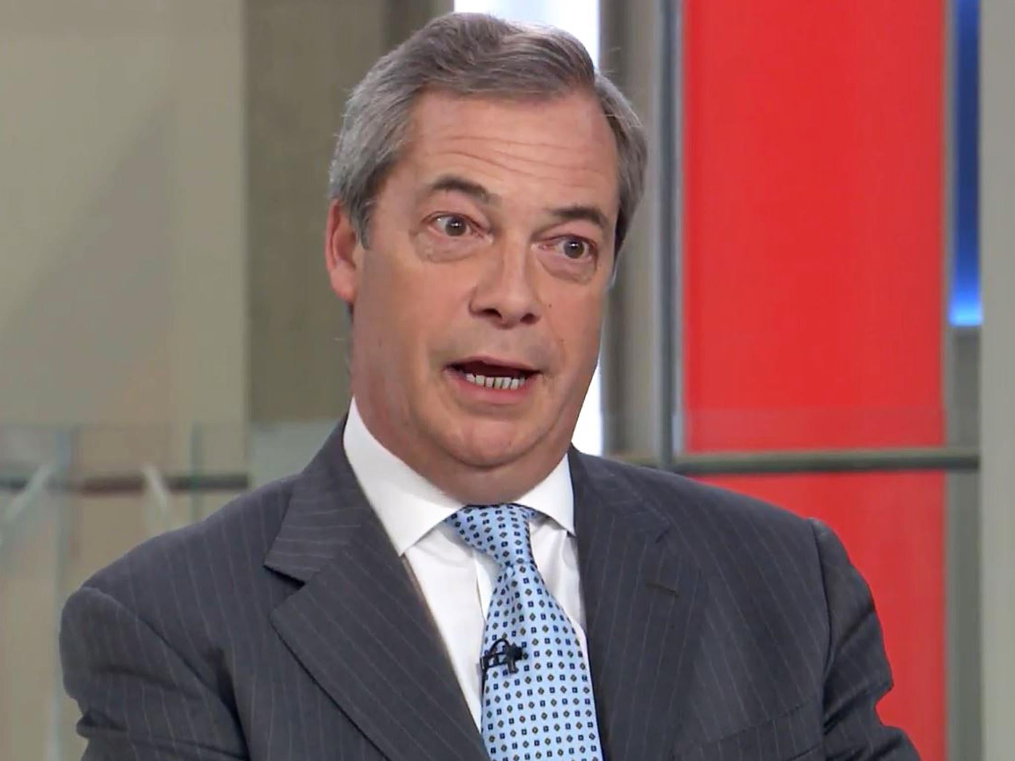 Former Ukip leader Nigel Farage