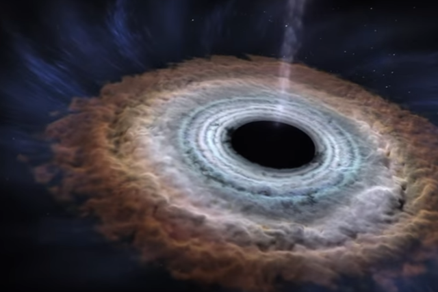 An artist's impression of the supermassive black hole