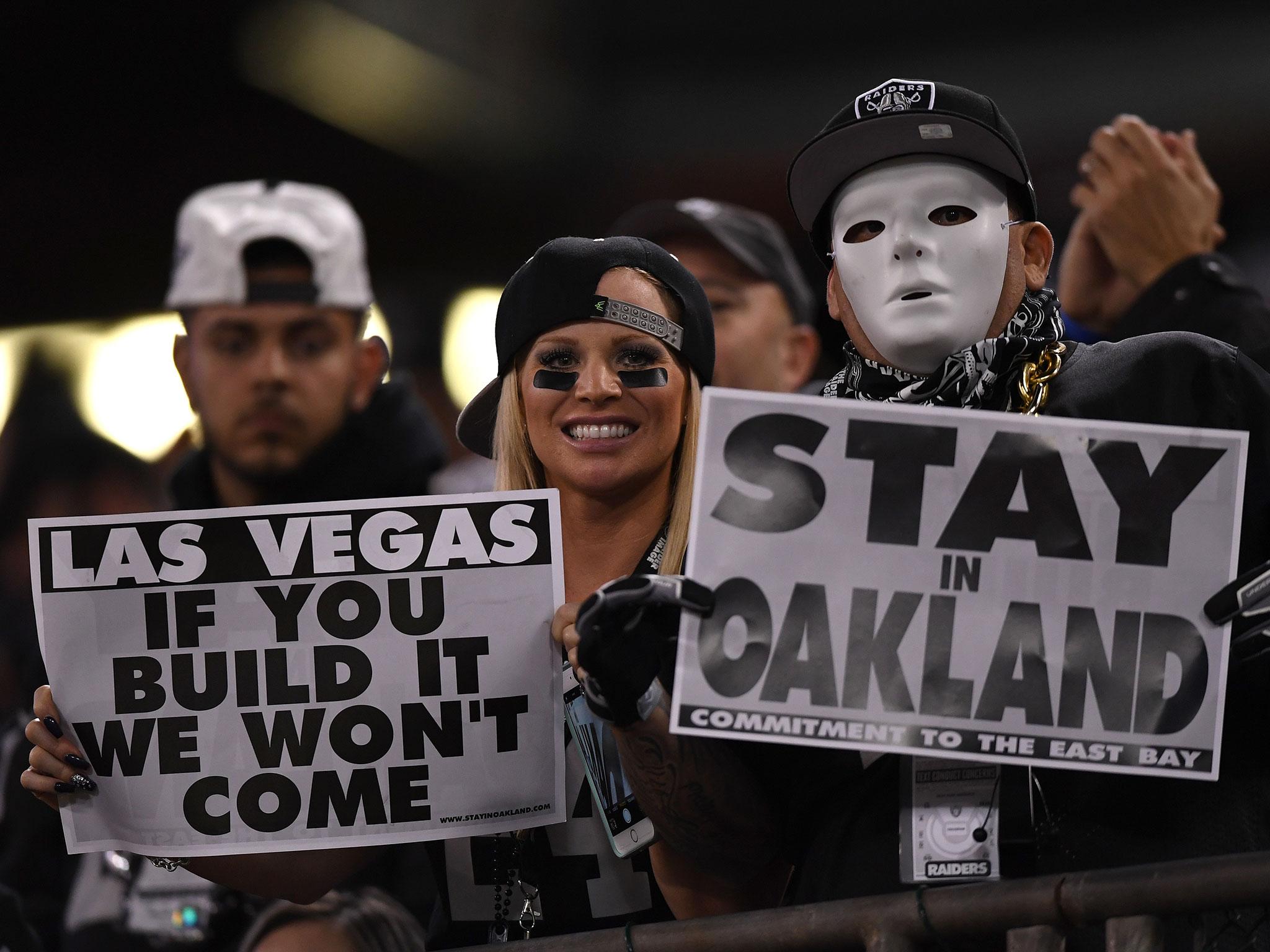 The move is not a popular one with Raiders fans