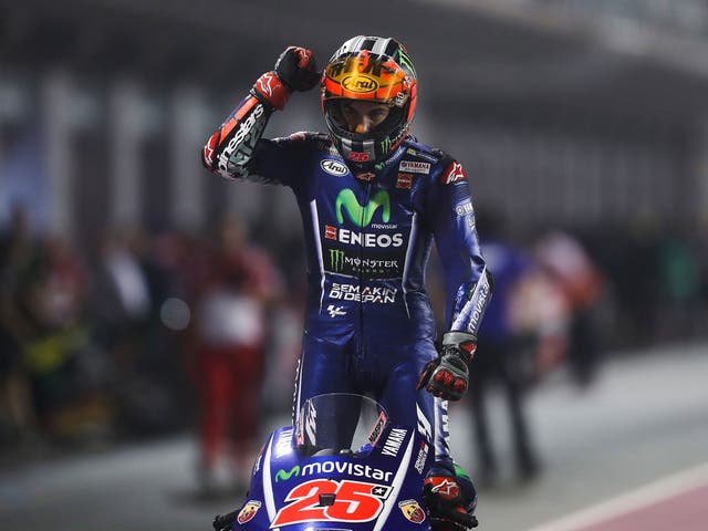 Maverick Vinales won the Qatar Grand Prix on his first ride for Yamaha