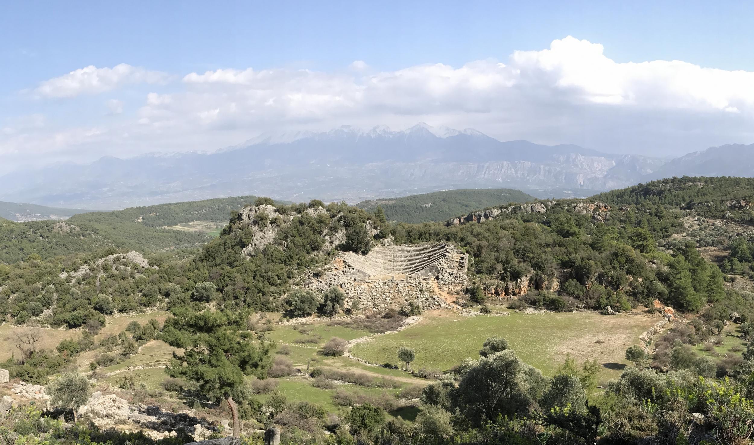 The Lycian Way follows Roman paths, complete with amphitheatres