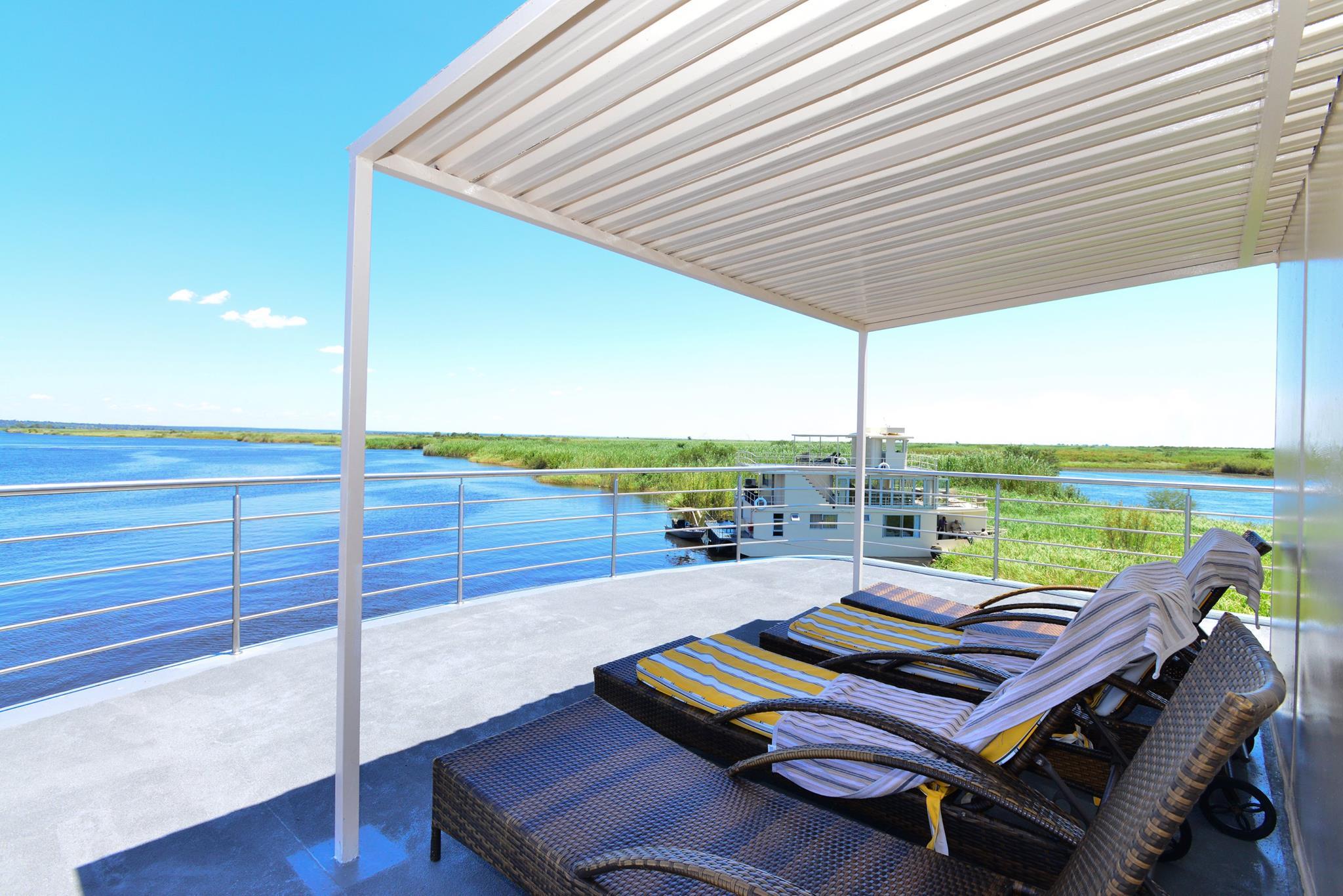 The Zambezi Queen is a cross between a hotel and a river cruise