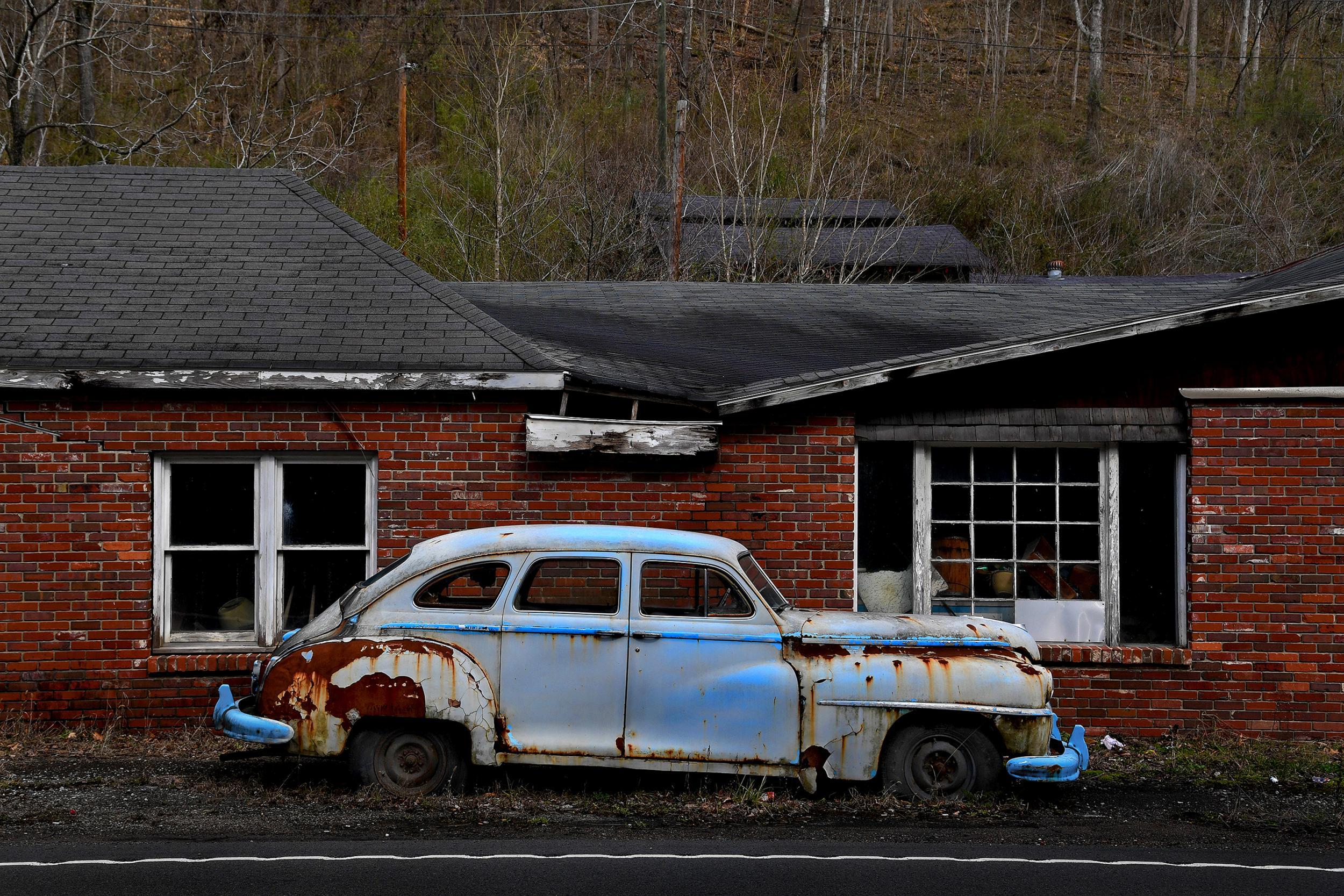 While some federal money has reached Pikeville, the small town of Melvin, to the south, has seen better days (Washington Post/Michael S Williamson)