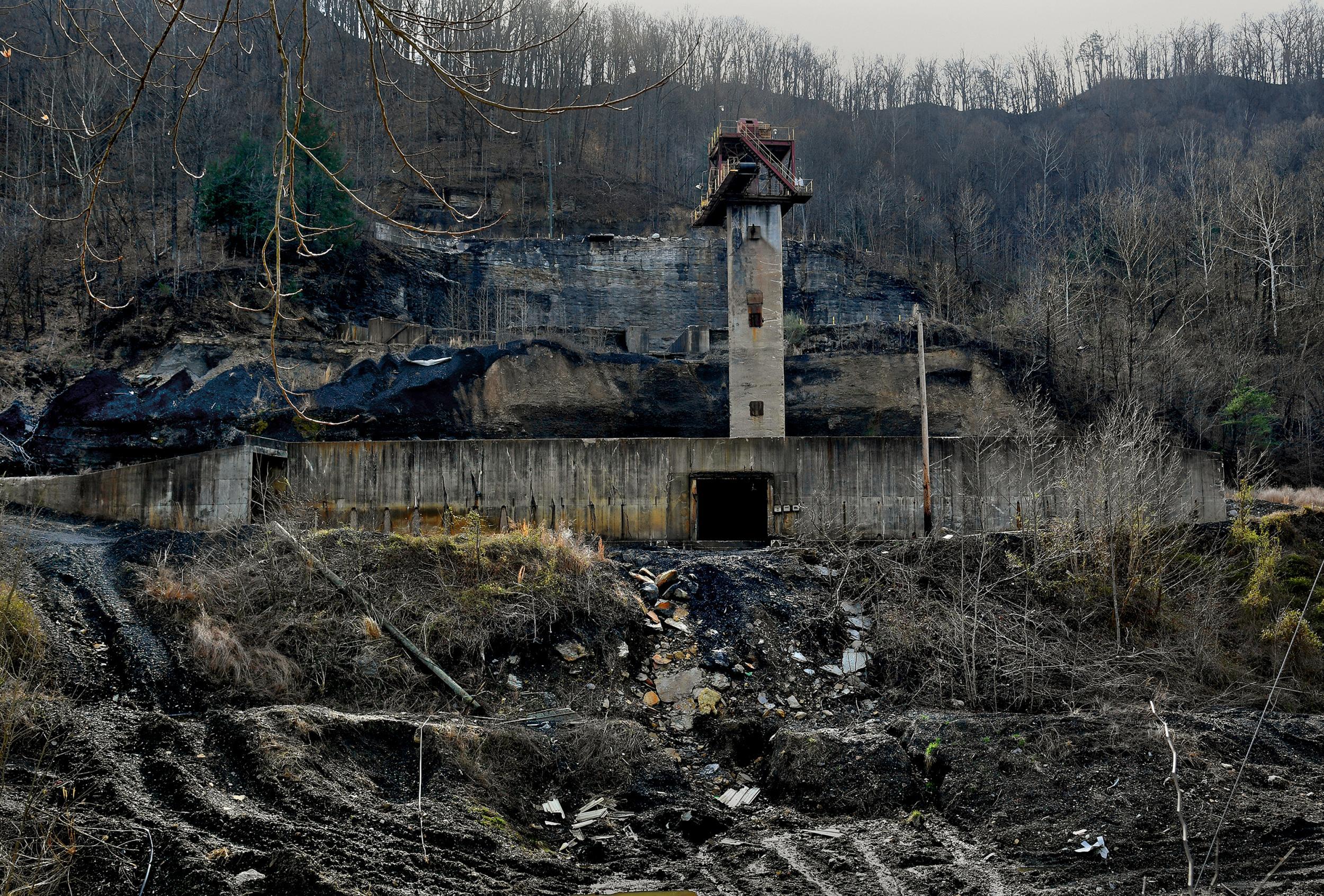 A former coal mine near Hazard, Kentucky. Trump has promised to revive the industry (Washington Post/Michael S Williamson)