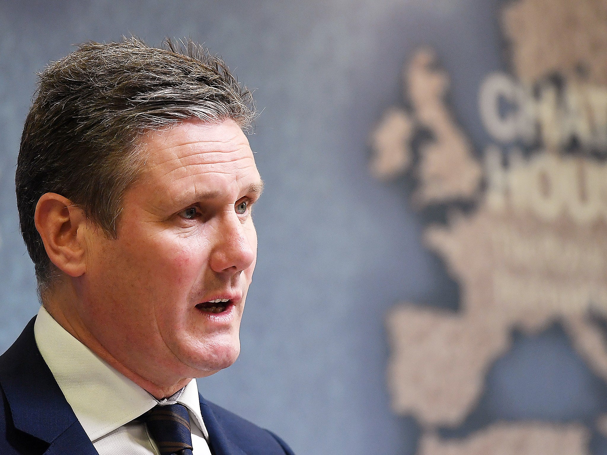 Shadow Secretary of State for Brexit, Sir Keir Starmer delivers a speech on Brexit in central London