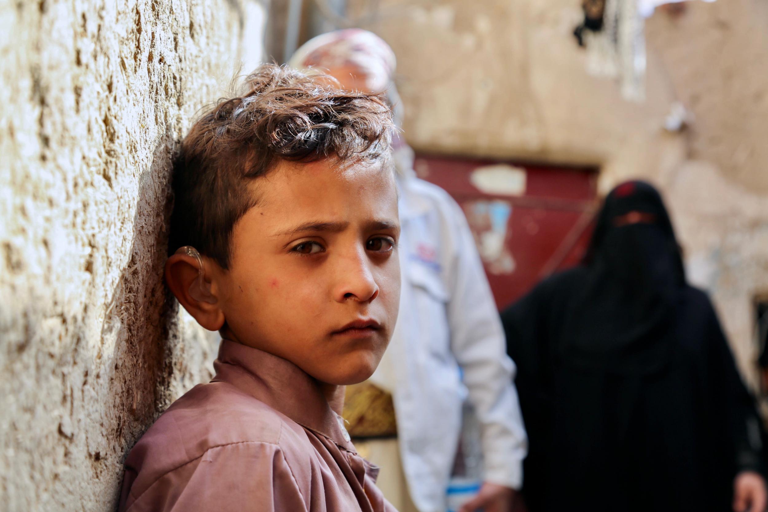 'Before the incident Ali was just like other kids, he talked a lot and played with his cousins, and he used to laugh loudly and hear perfectly. Now he is very quiet,' Ali's mother says