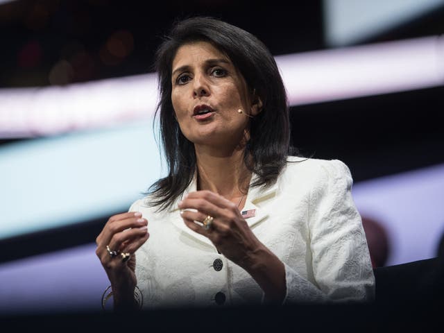 US Ambassador to the UN Nikki Haley receives rapturous applause at AIPAC meeting in 2017