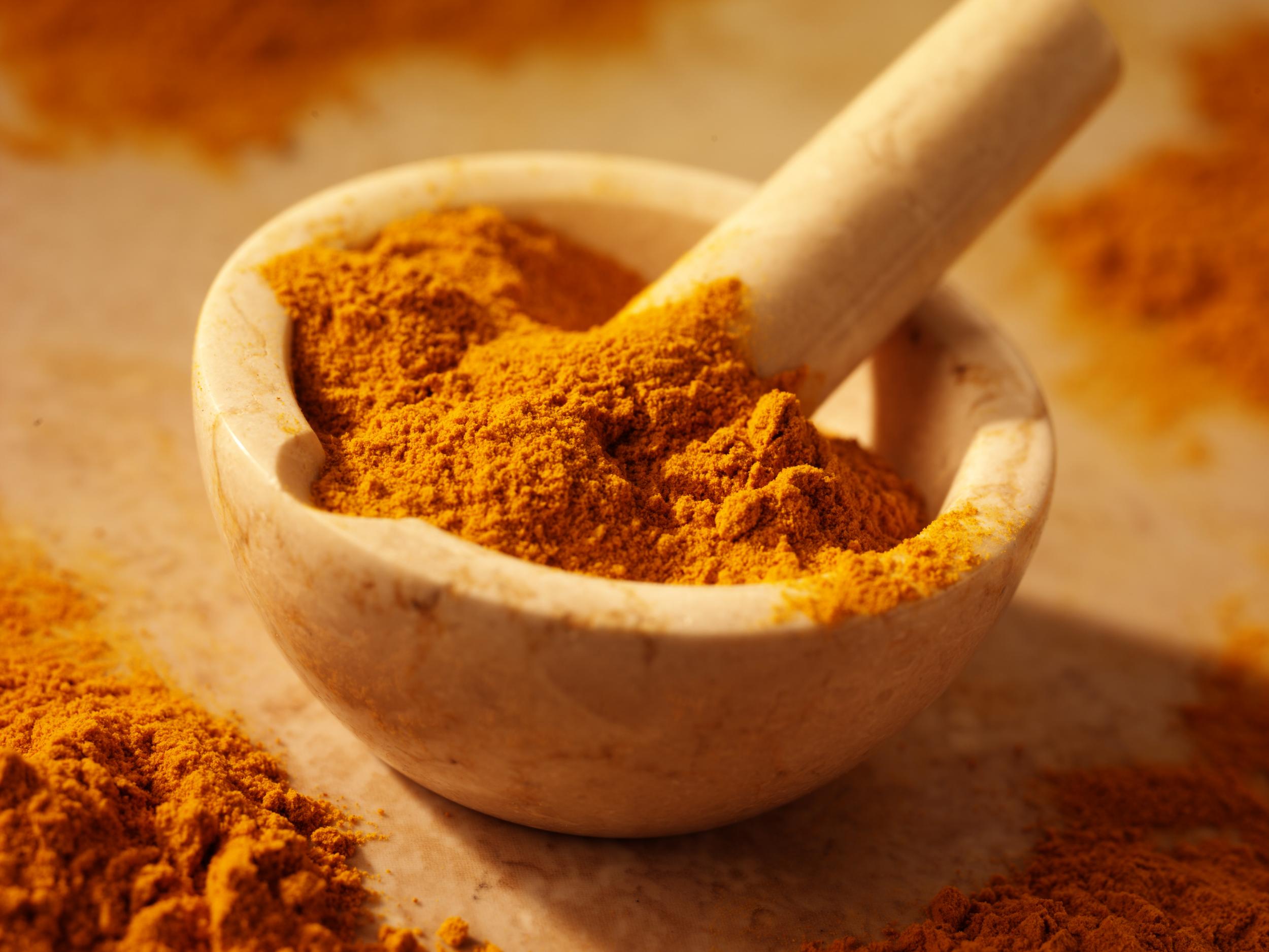 Ground turmeric powder