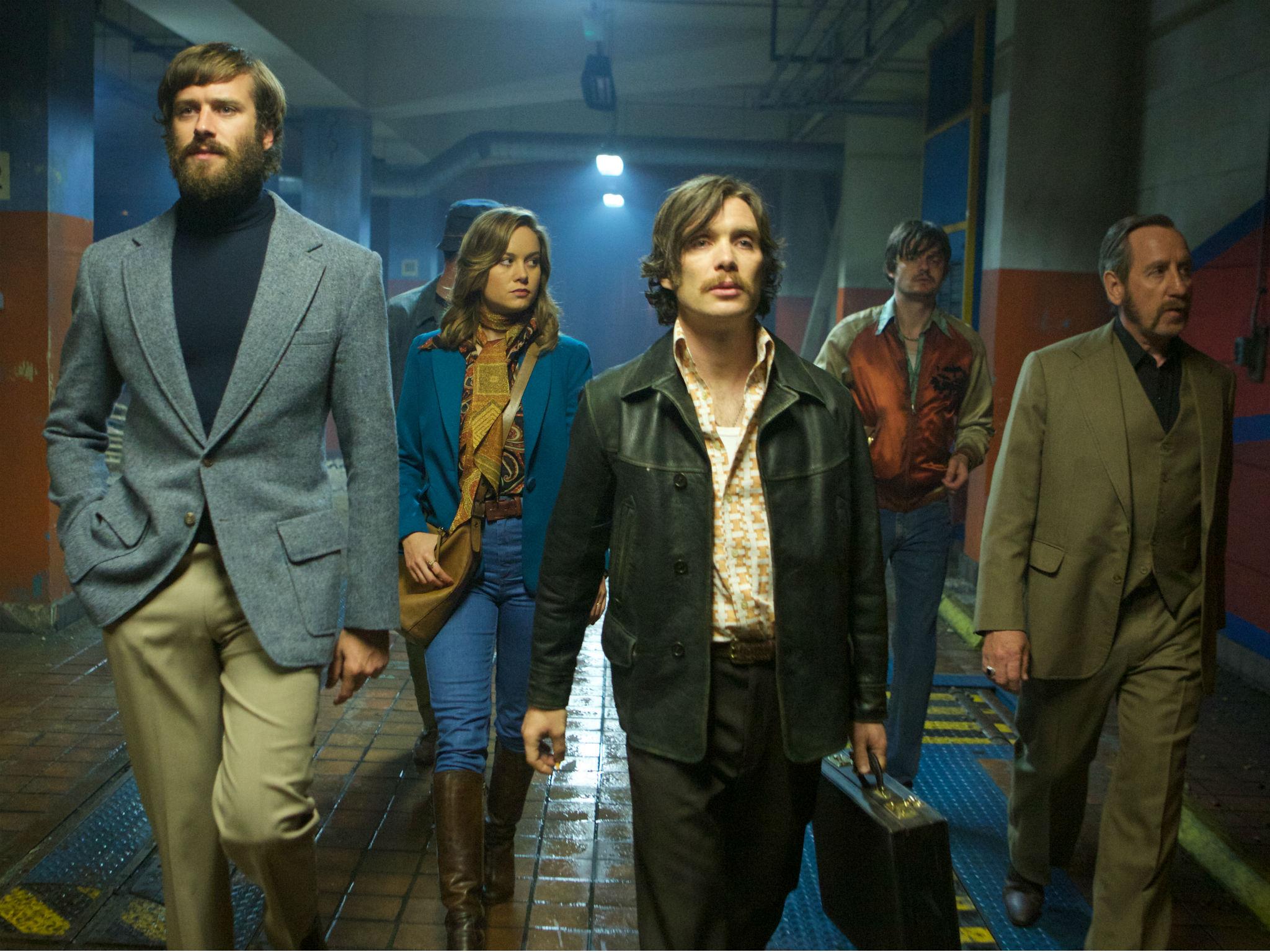 Armie Hammer as Ord, Brie Larson as Justine, Cillian Murphy as Chris, Sam Riley as Stevo and Michael Smiley as Frank in Ben Wheatley's 'Free Fire'