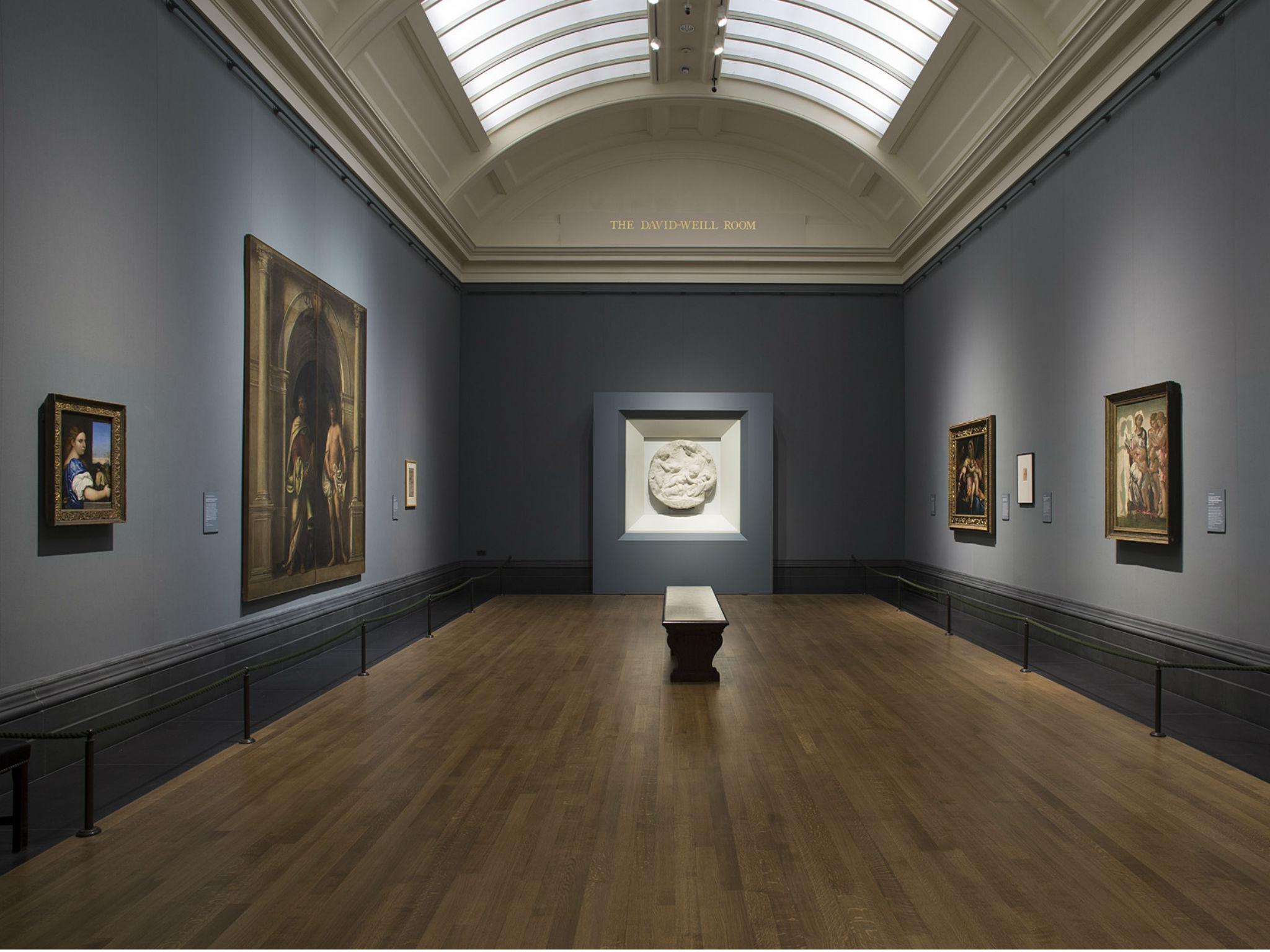 Michelangelo’s ‘Taddei tondo’ has now been installed in the National Gallery‘s Michelangelo &amp; Sebastiano show (National Gallery)