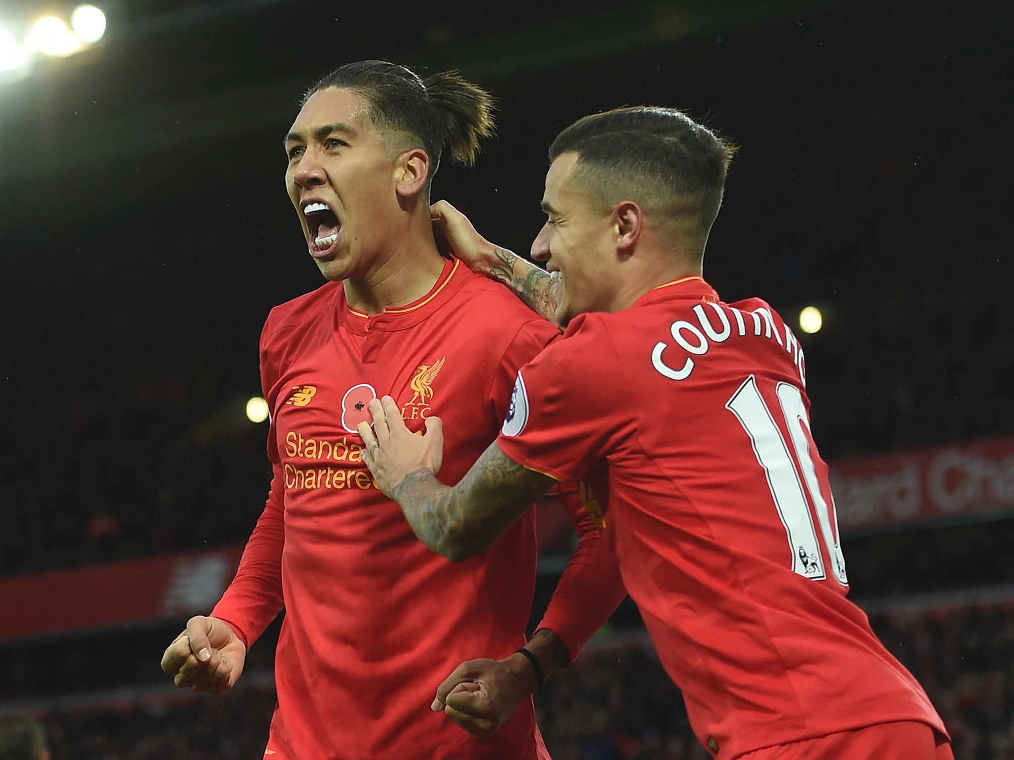 Roberto Firmino and Philippe Coutinho are club and international team-mates