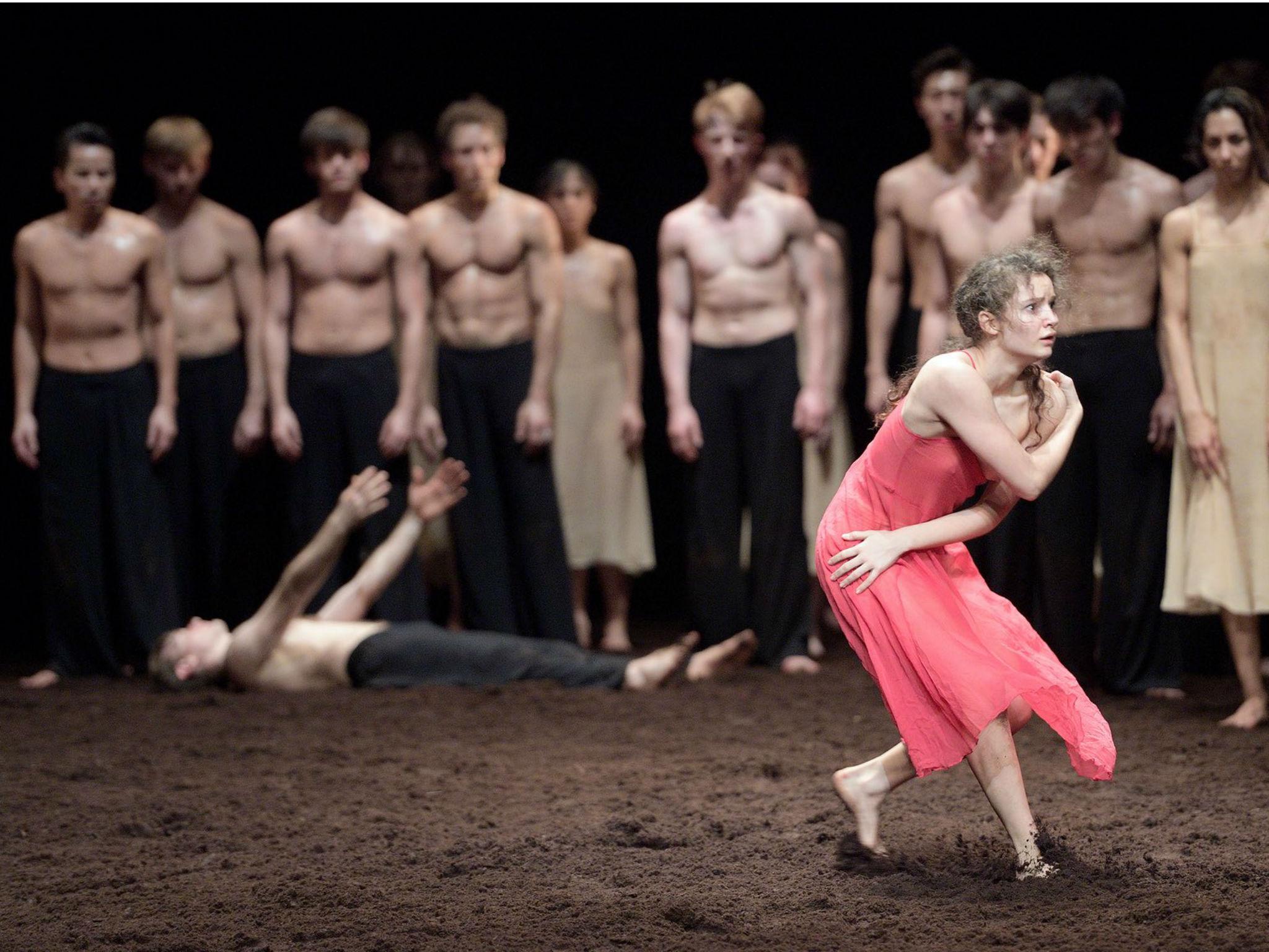 Francesca Velicu in the English National Ballet's 'Le Sacre du printemps' ('The Rite of Spring') at Sadler's Wells