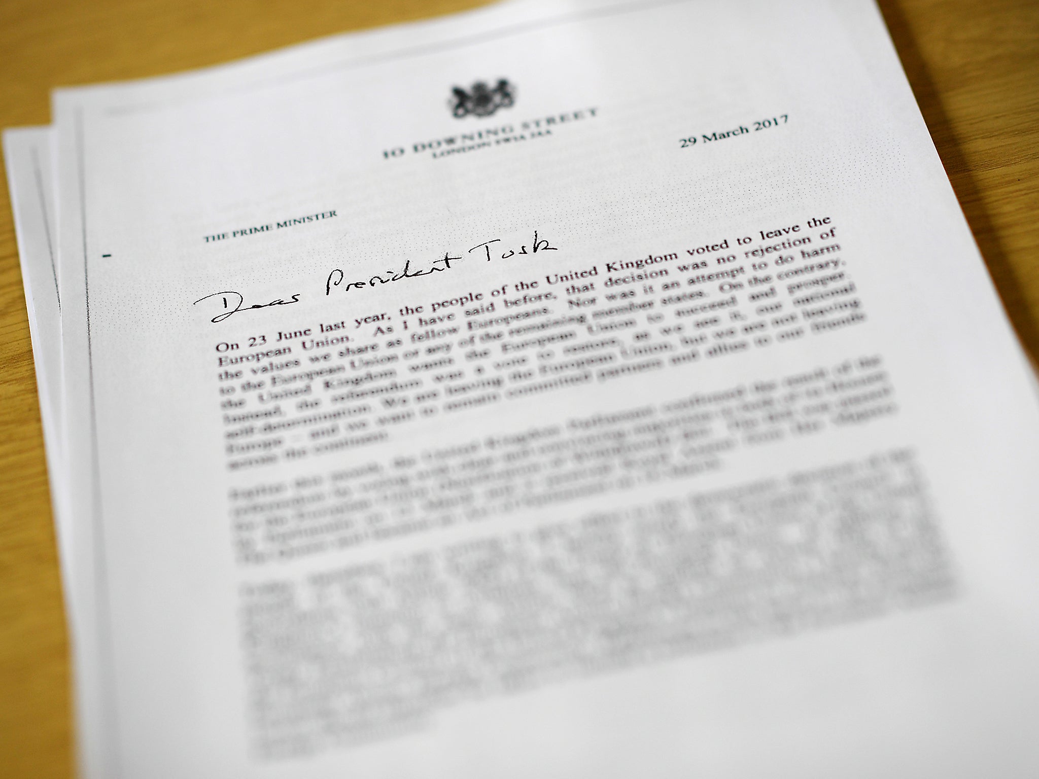The Article 50 letter