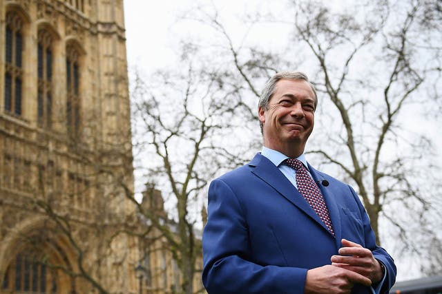 ‘I’m considering the possibilities that this might have to happen, and I don’t think Leavers should completely ignore the fact that it could,’ said Mr Farage