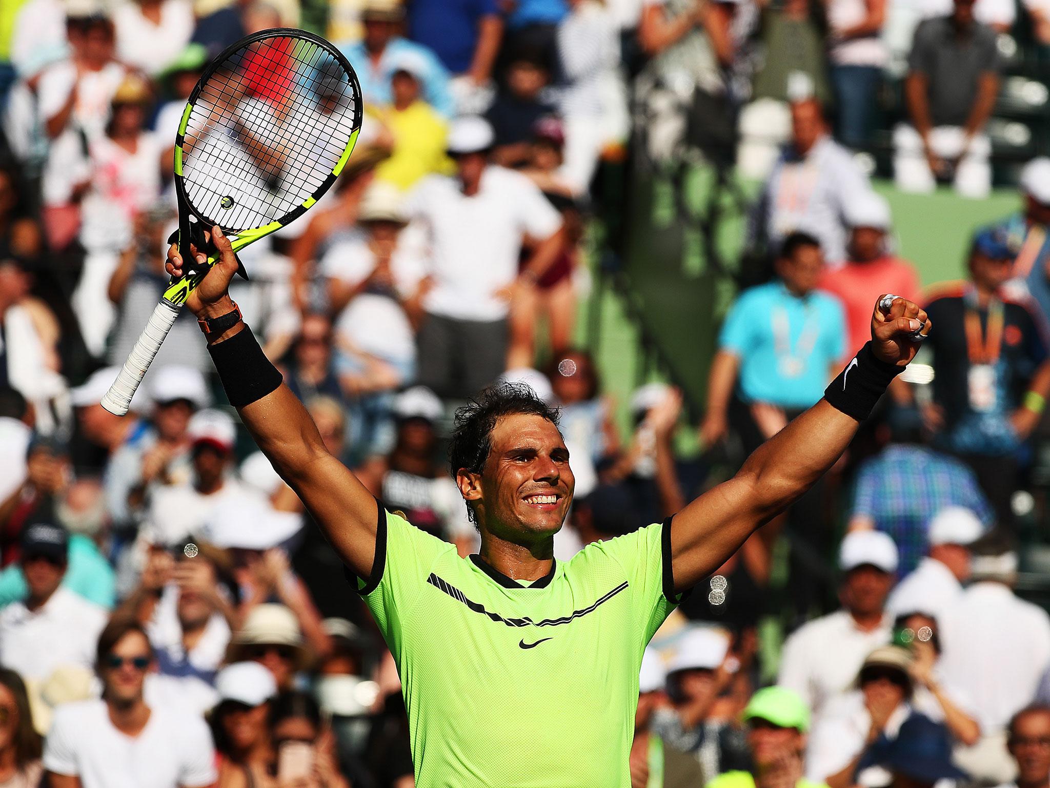 Rafael Nadal continued his good form in Miami with a win over Jack Sock