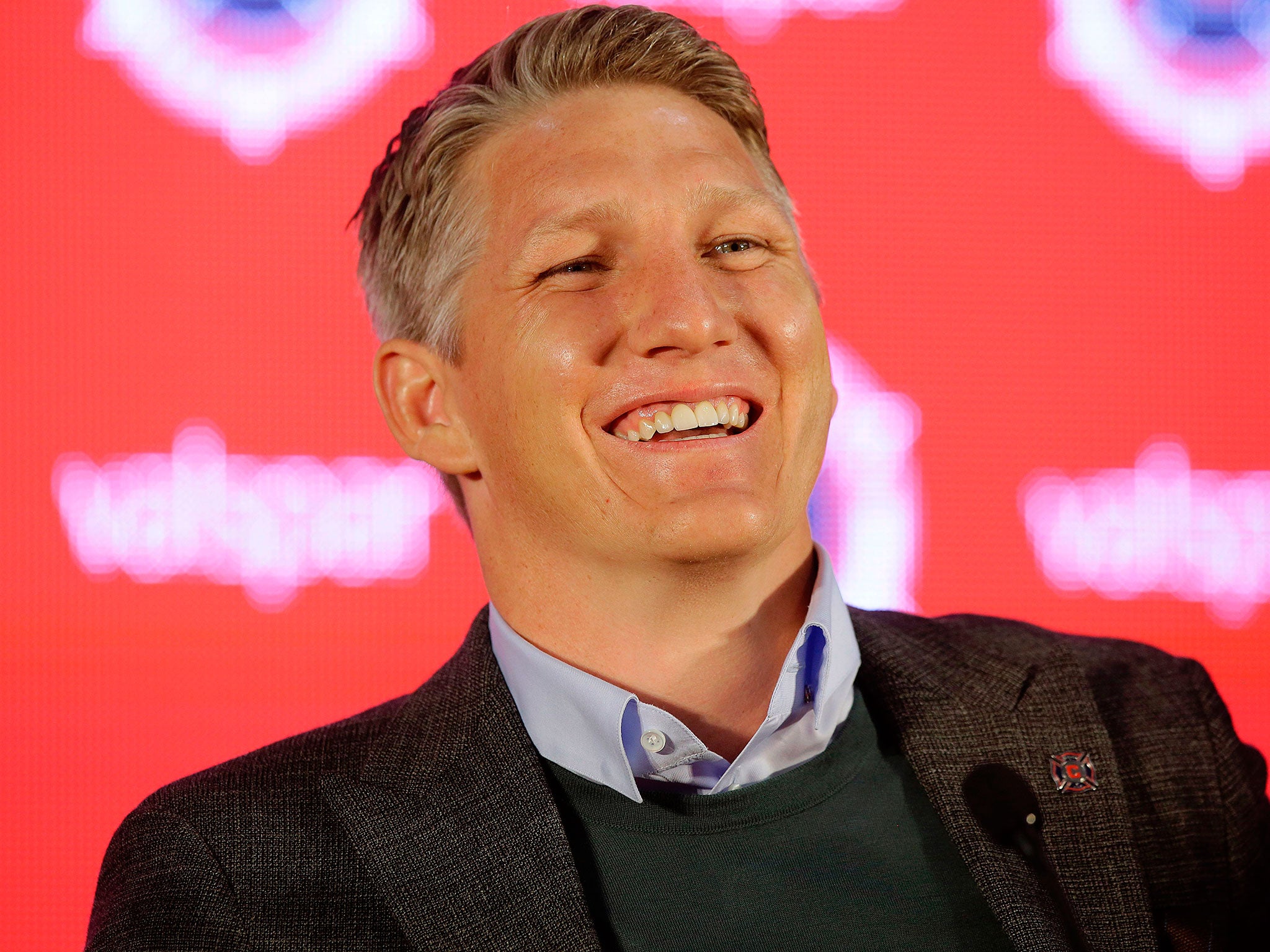 &#13;
Schweinsteiger was also asked if he'll play for Germany again, despite retiring earlier this season &#13;