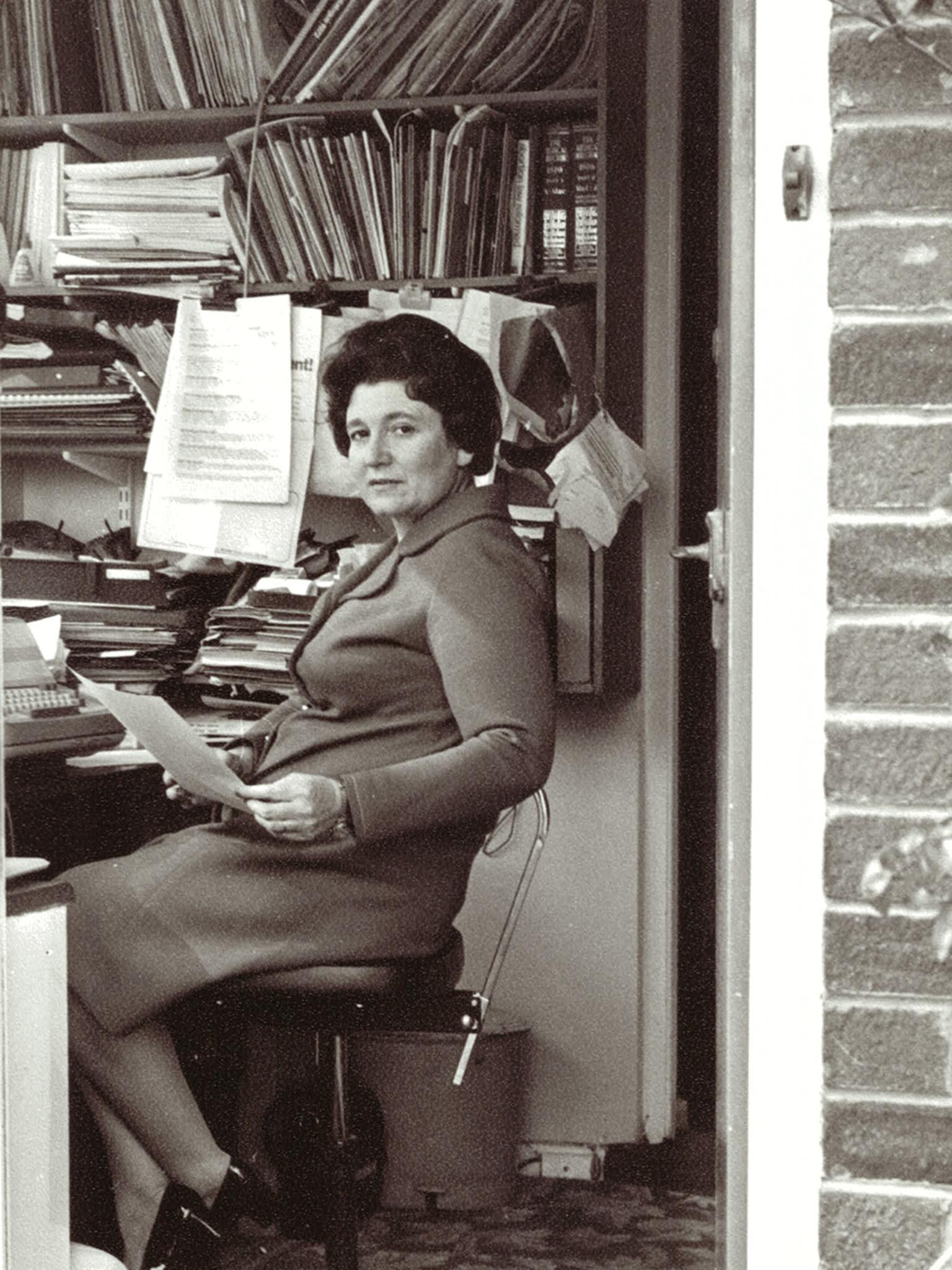 Diane Munday in her home office in the 1960s