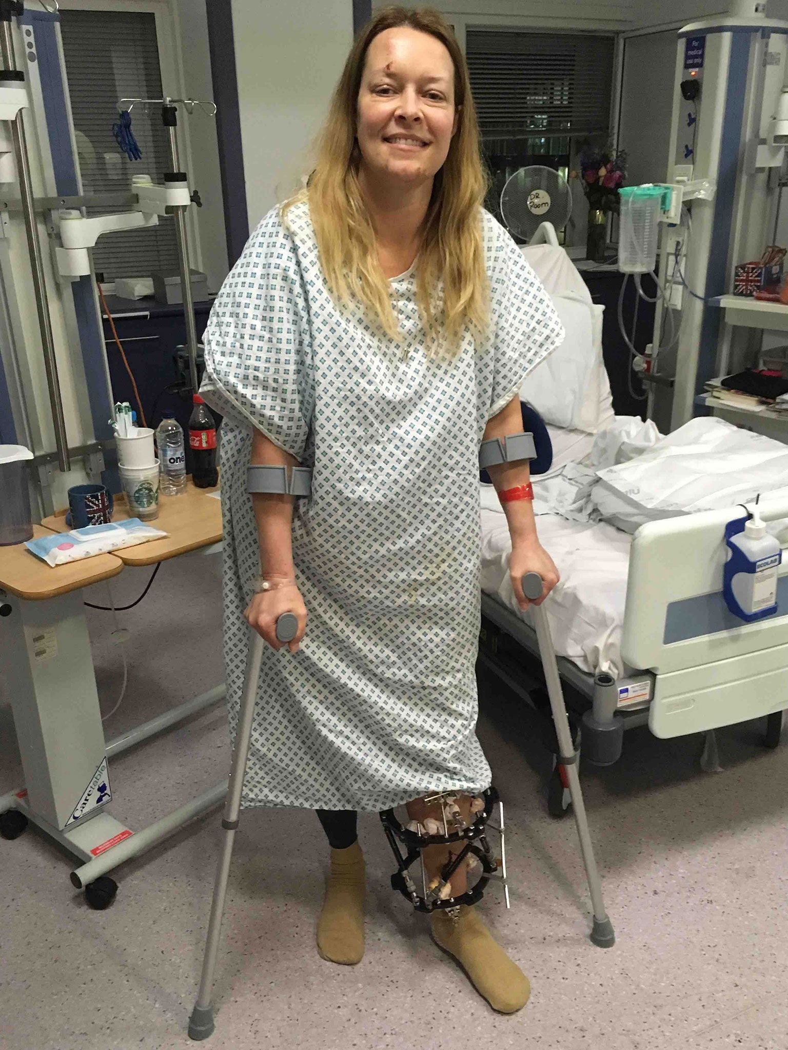 Melissa Cochran, the wife of killed American tourist Kurt Cochran, is recovering from her injuries in hospital (Clint Payne )