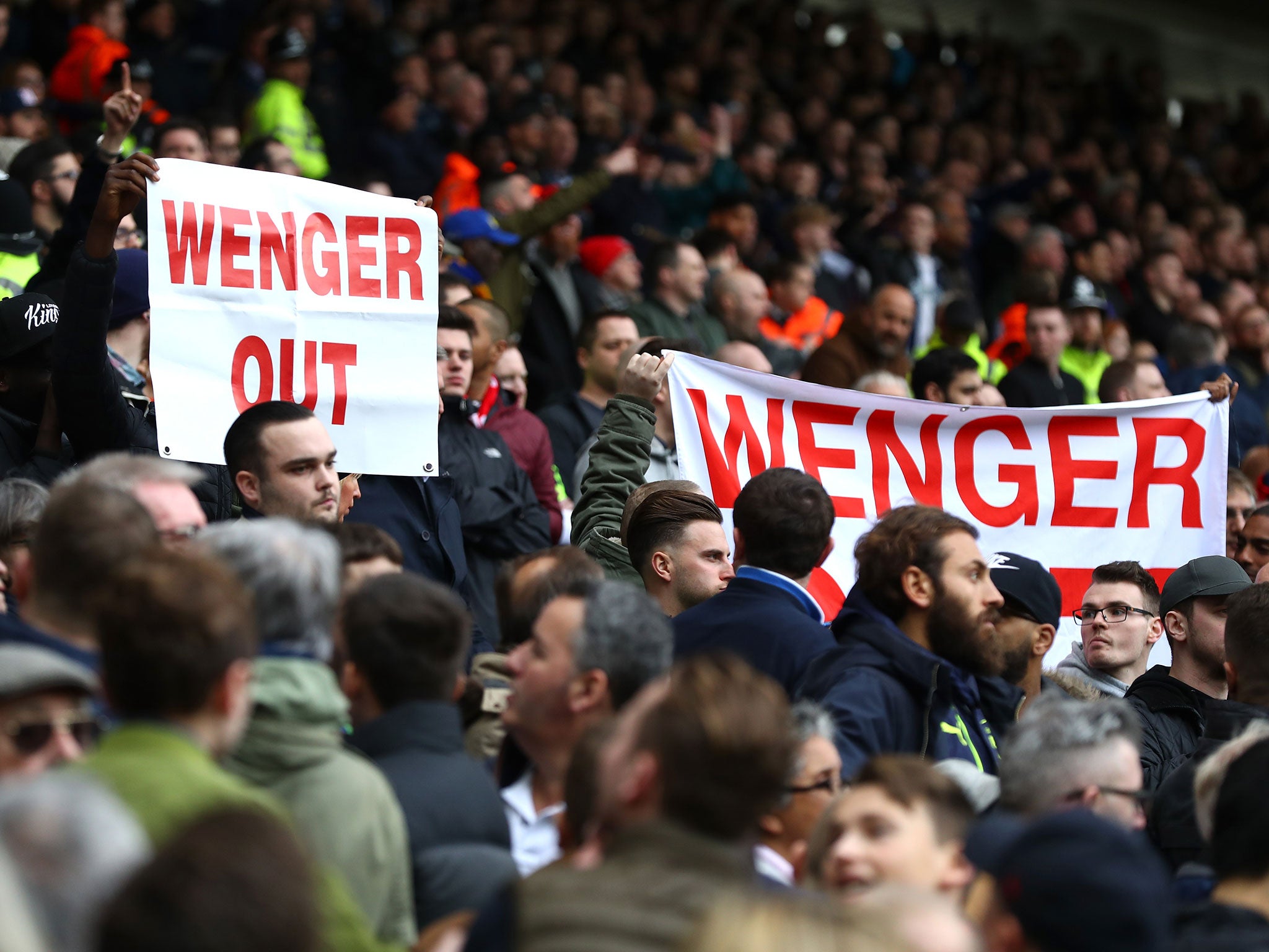 &#13;
Wenger is facing increased calls to leave the club &#13;