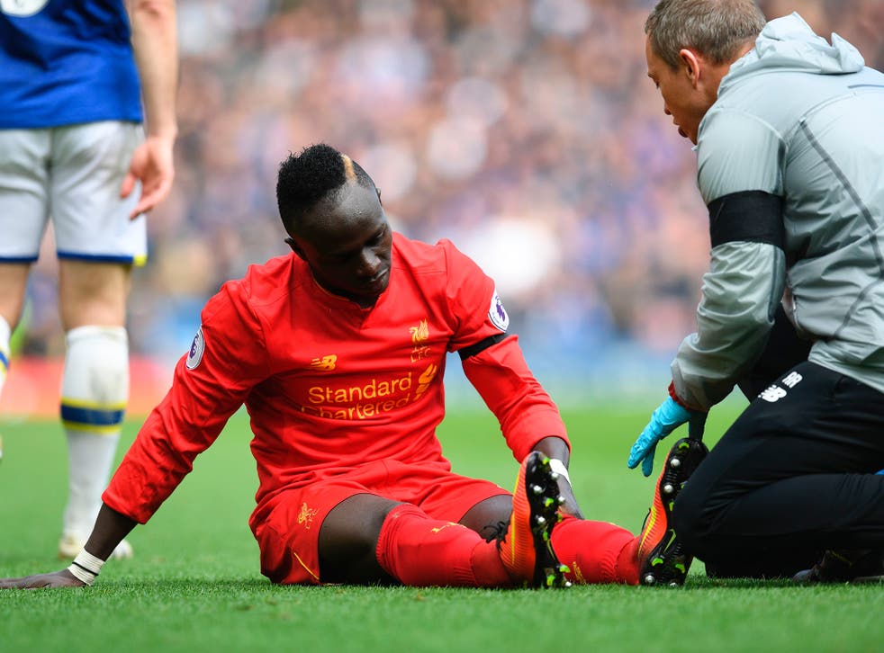 Sadio Mane opened the scoring in the 228th Merseyside derby, only to later leave injured