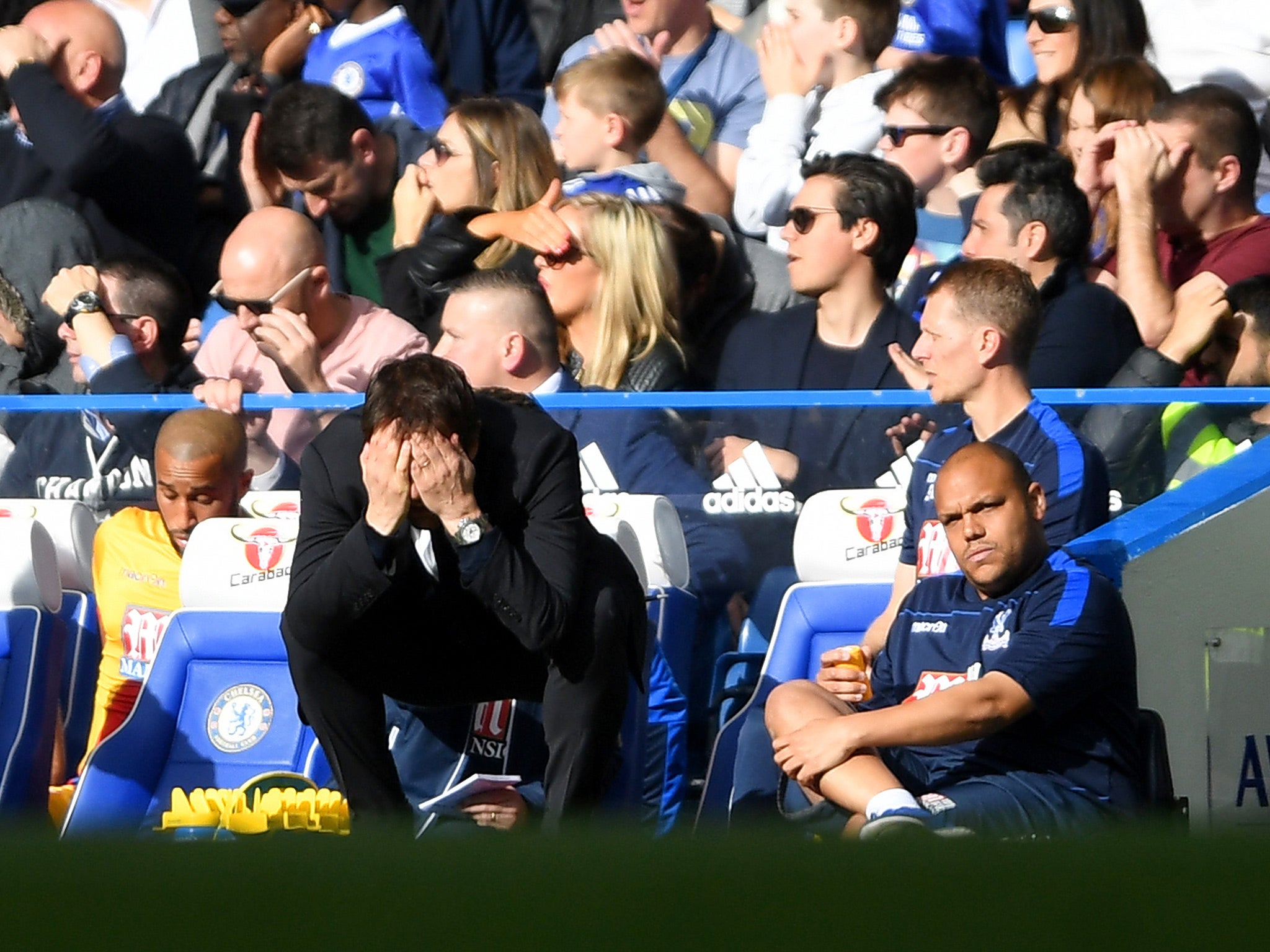 Antonio Conte's frustrations grew on the touchline