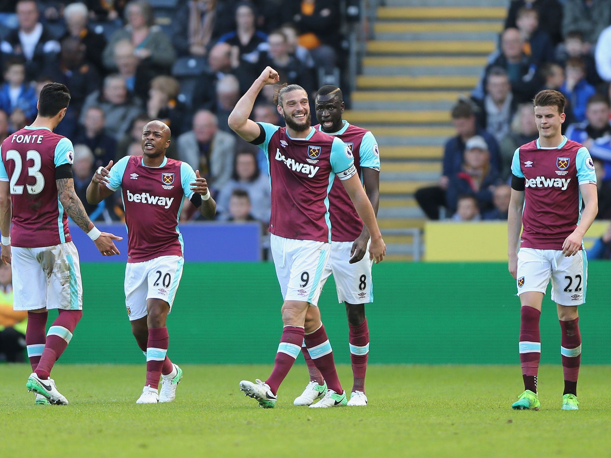 Andy Carroll put the visitors ahead in the 18th minute