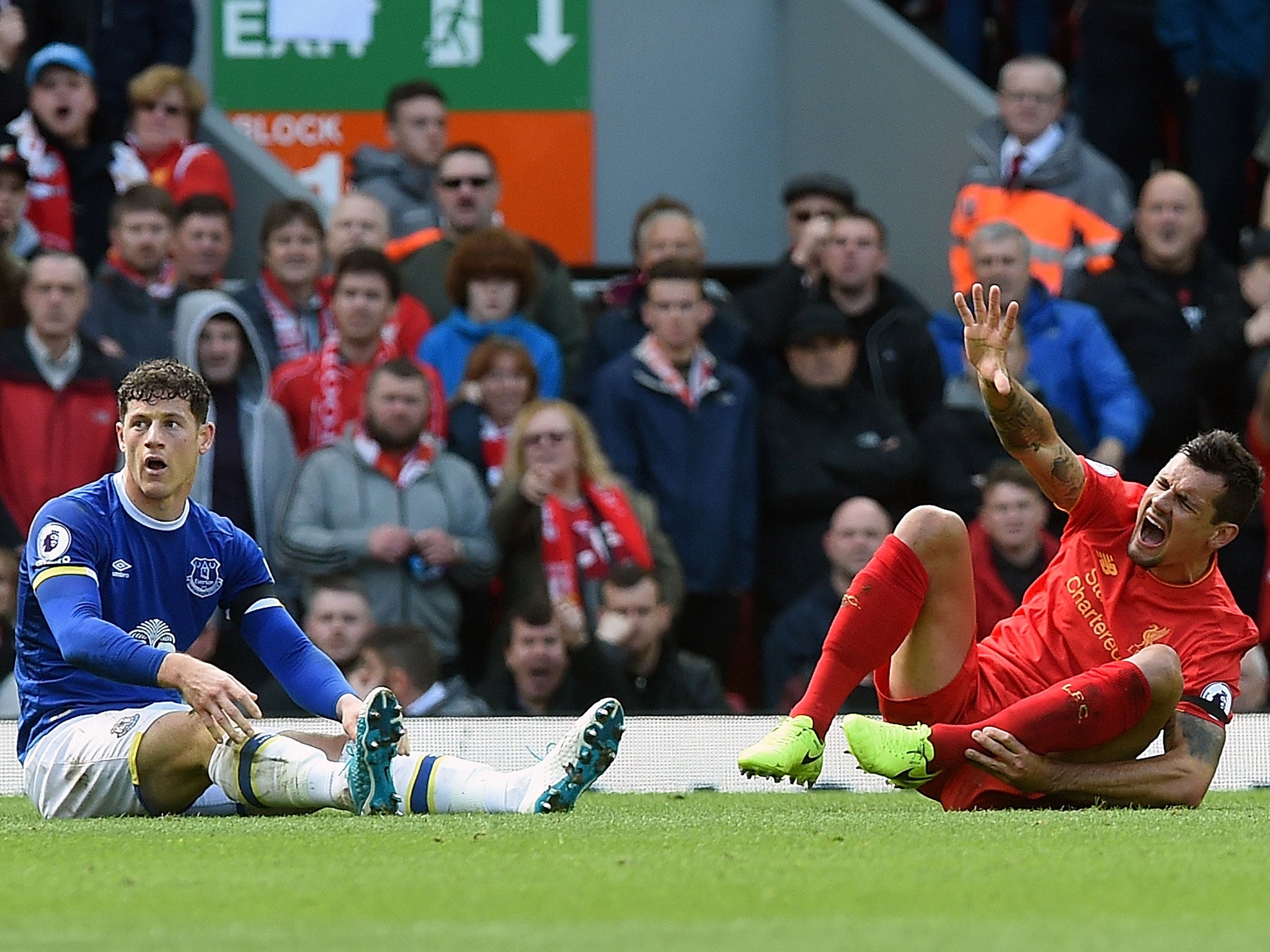 Ross Barkley let his emotions get the better of him as Everton suffered a 3-1 defeat in the Merseyside derby