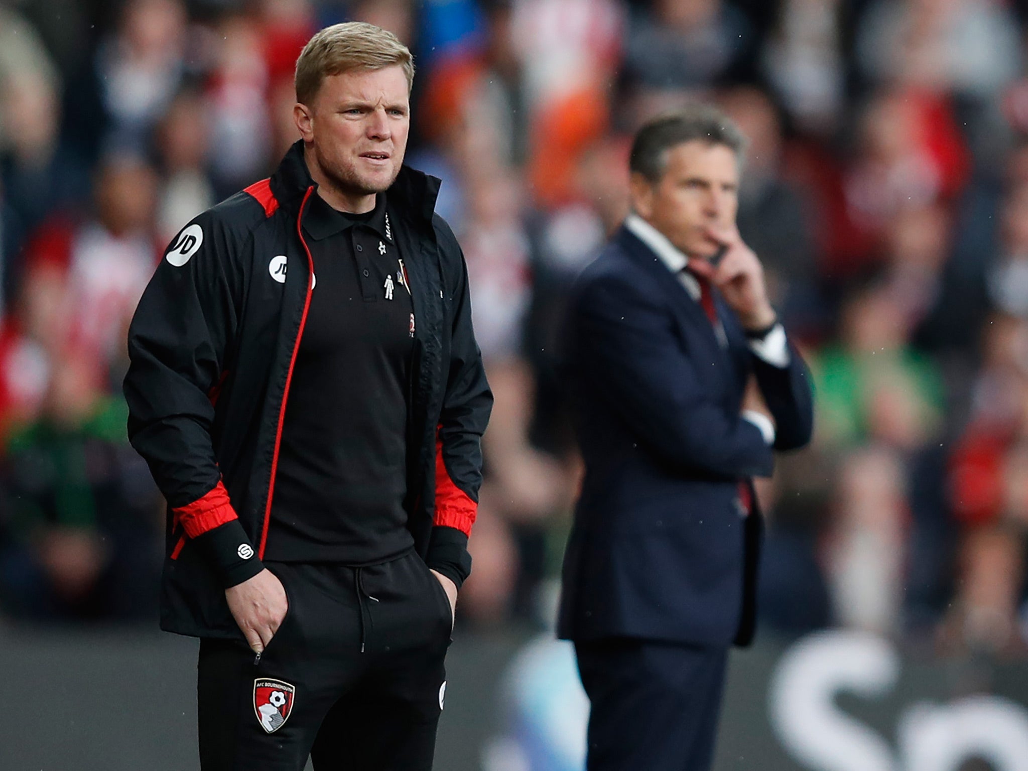&#13;
Eddie Howe saw his side miss a third successive penalty &#13;