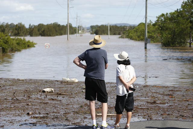A severe rain depression is currently taking place throughout south-east Queensland on the back of ex-Tropical Cyclone Debbie, causing floods in the areas