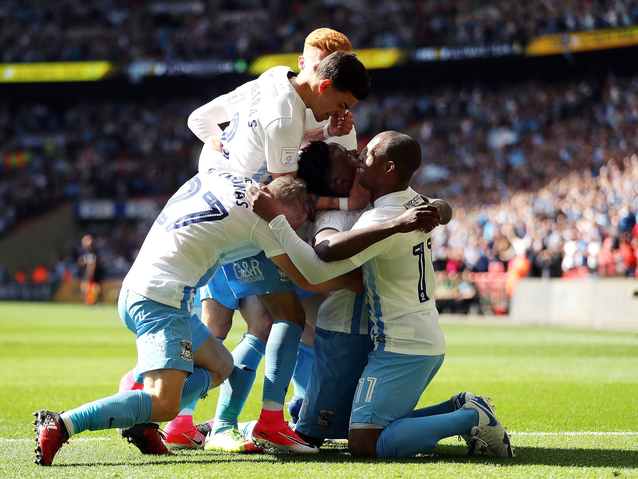 &#13;
Gael Bigirimana opened the scoring for Coventry &#13;