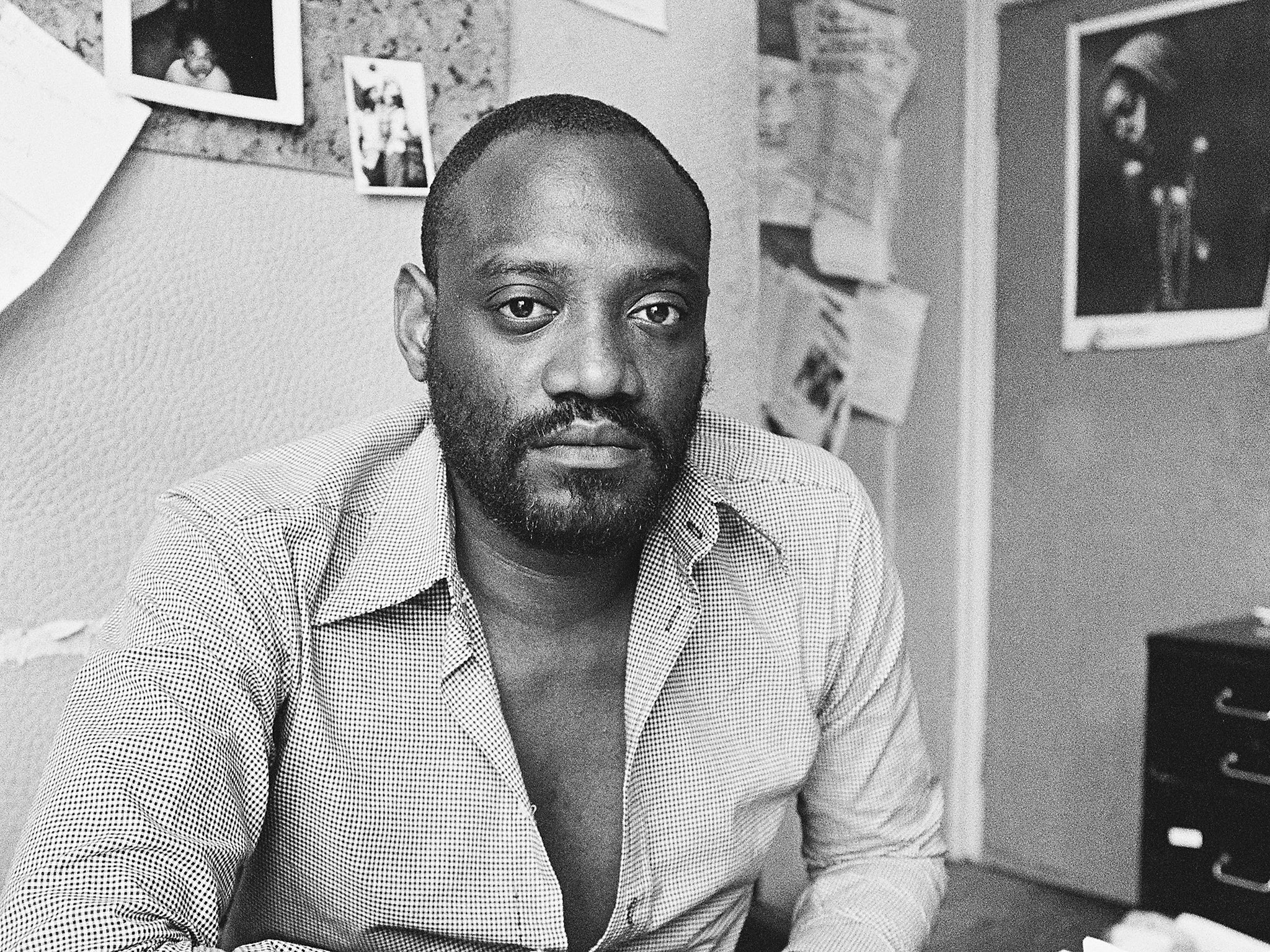 Darcus Howe, then editor of the magazine Race Today, pictured in his London office in 1976