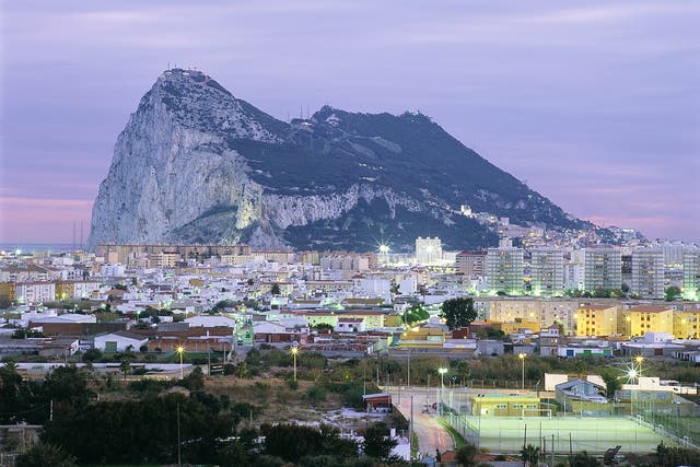 La Línea, seen here in the foreground with the Rock of Gibraltar behind, has lost three generations of young people to drug trafficking, according to Francisco Mena