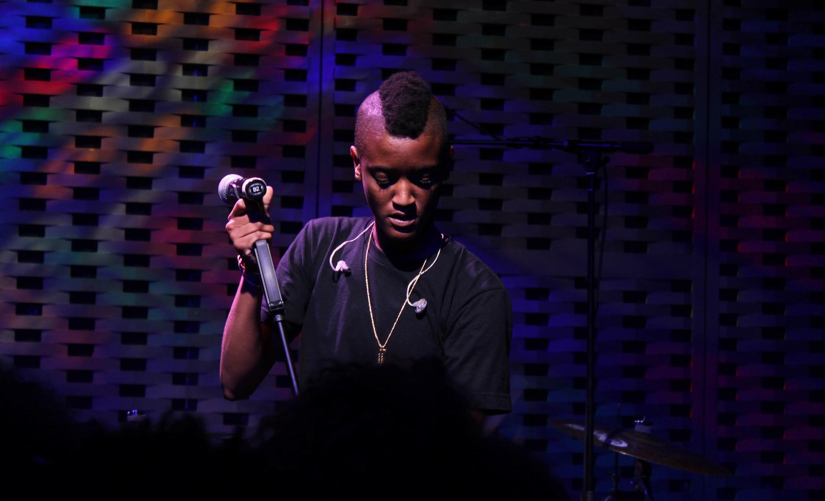 Syd performs with The Internet in 2015 at Madiba Harlem in New York City. Courtesy of Garrett Clare