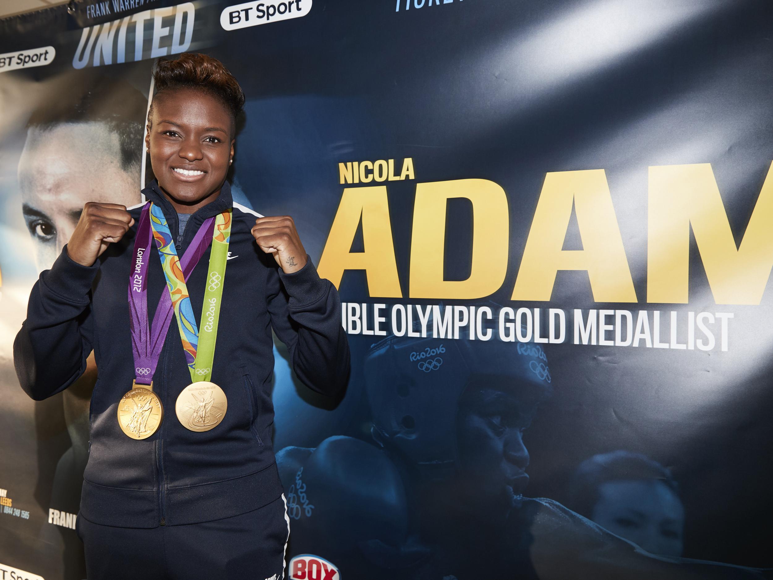 Two-time Olympic champion Adams turned professional this year