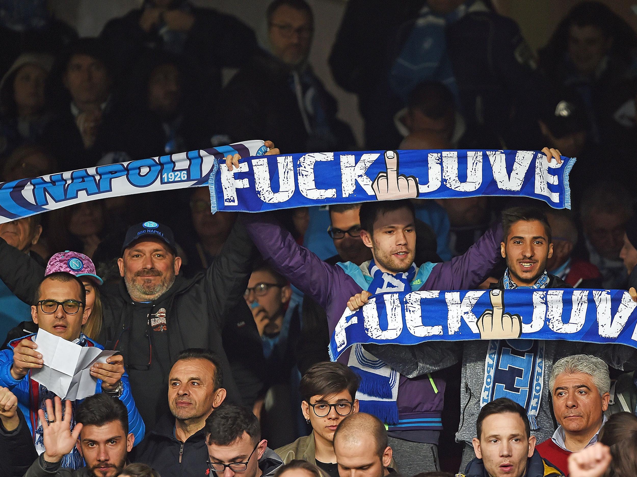 Napoli fans make their feelings known