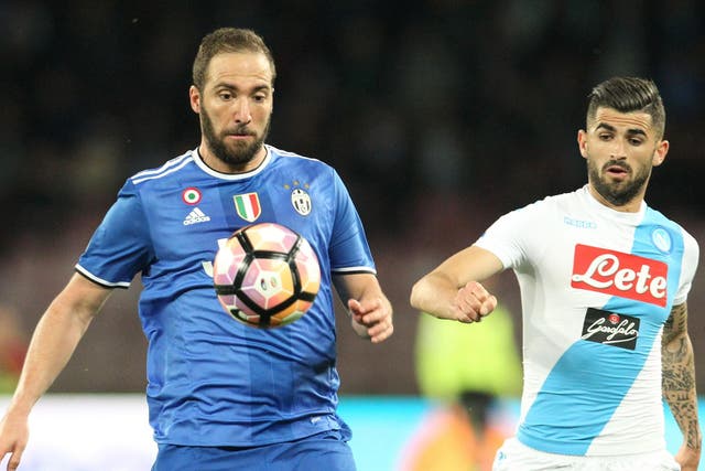 Higuaín played for Napoli for three seasons prior to joining Juventus, scoring 91 goals