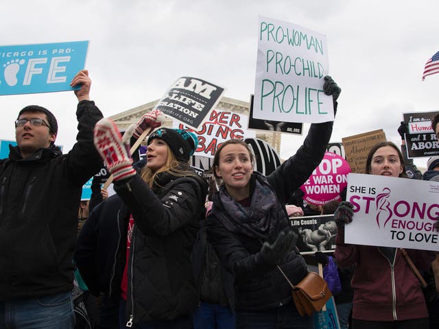 Pro-life campaigners in the United States