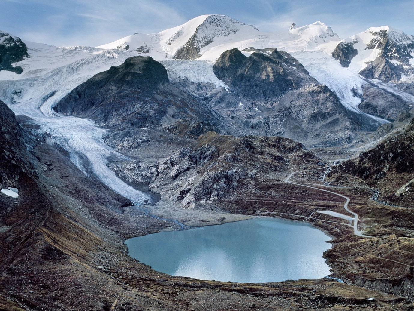 Stein Glacier, in part of the Swiss Alps, on September 17 2011